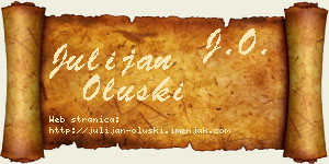 Julijan Oluški vizit kartica